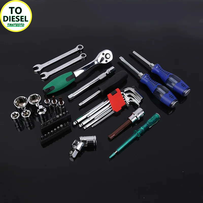 121PCS 72pins Car Repair Tool Set Sleeve Socket CRIN Injector Repair Tools