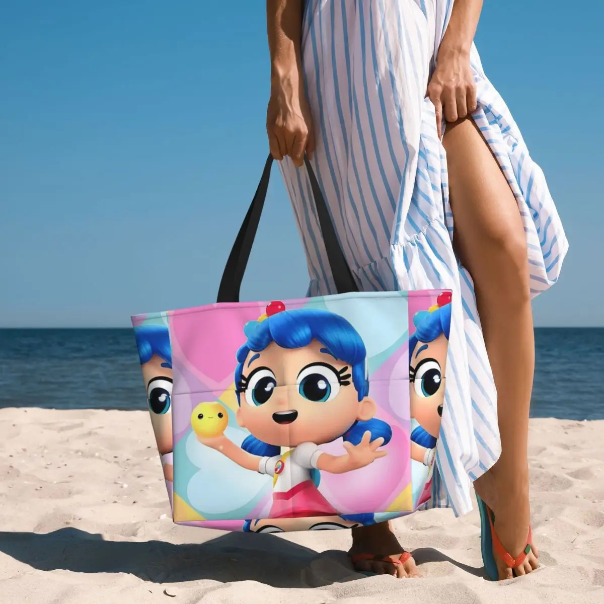 

True And The Rainbow Kingdom Beach Tote Bag Sport Gym Yoga Duffle Large Tote Bag Women Travel Bag Fitness bag