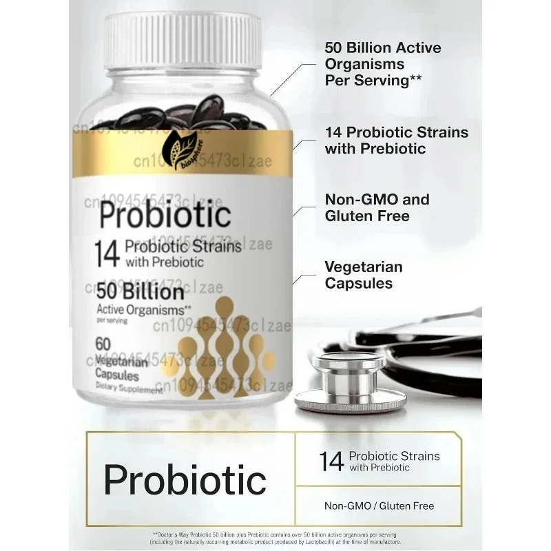 

Пробиотические добавки - 500 миллионов активных организмов (14 пробиотических рамок), 60 вегетарианских капсул, без ГМО, без глютена