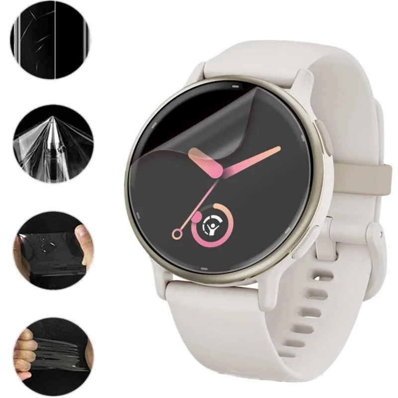 Garmin Vivoactive 5用のソフトTPUヒドロゲルフィルム,スマートクロック用の傷防止,HDクリア,10個