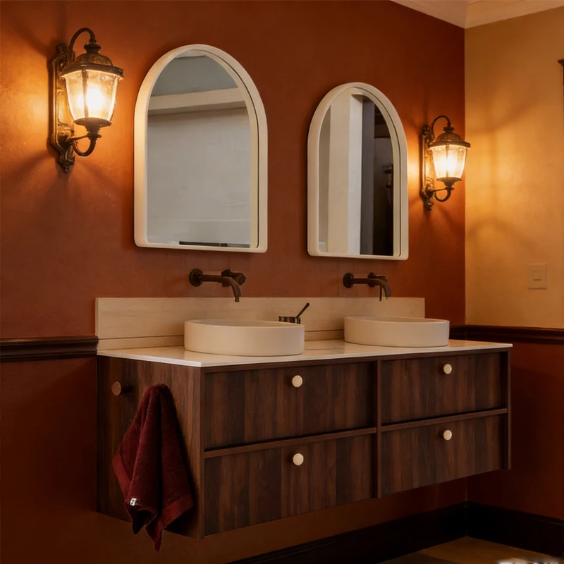 Wholesale Modern Hotel 24 72 36 48 60 Inches Bathroom Vanity with Double Sink Top Mirror Small Bathroom Basin Cabinet