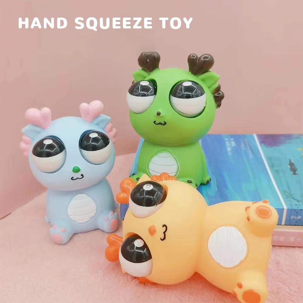 Creative Explosive Eye Dragon Dinosaur Decompression Toy Squeezing Joy Squeezing Staring Eye Funny Release