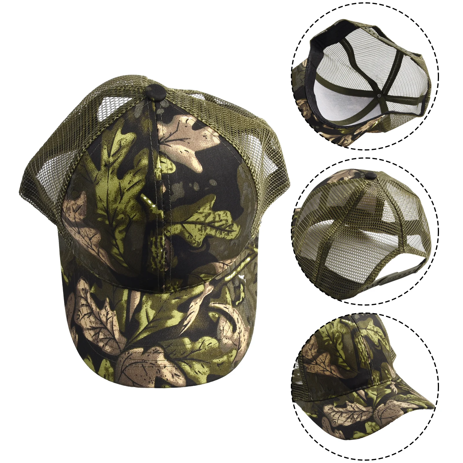 Mens Camouflage Military Adjustable Hat Camo Hunting Fishing Army Baseball Cap UV Protection Sun Hats Quick Drying