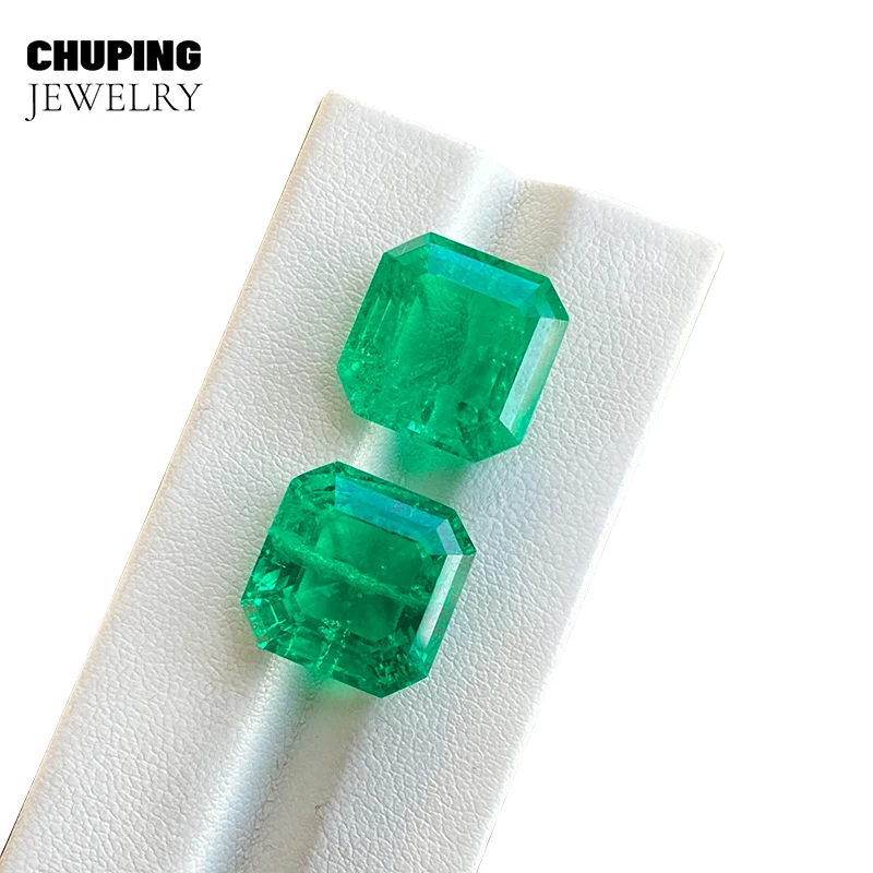 

ChuPing Jewelry Lab Grown Colombia Asscher Shape For Making Selectable AGL Certificate Loose Colombia Emerald Gemstones