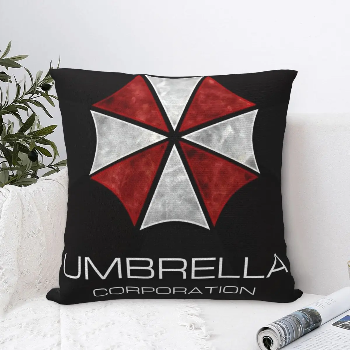 Leon Kennedy Throw Pillow Cover Polyester Throw Pillow Umbrella Corp Funny Pillowcase