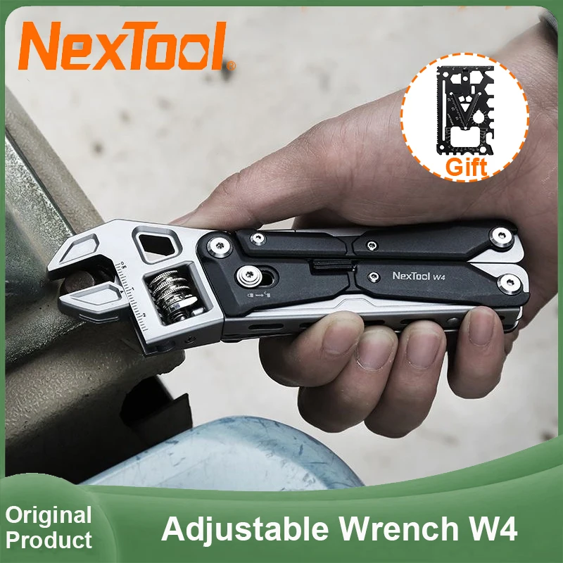 2025 New NexTool Adjustable Ratchet Wrench W4 Multitool Folding Pliers Spanner Screwdriver Outdoor Camping EDC Tool Home Repair