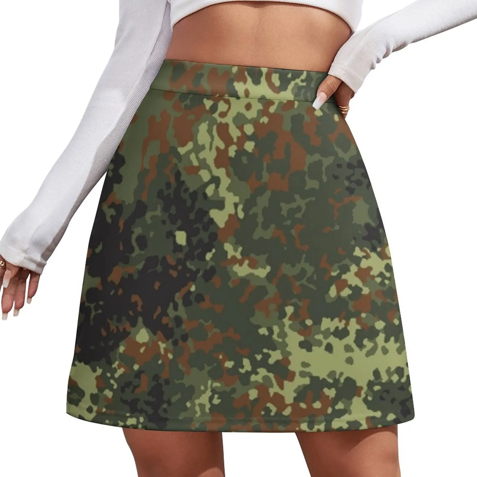 

Flecktarn Camo Mini Skirt clothes for women summer dresses for women 2026 short skirt for women Clothing female