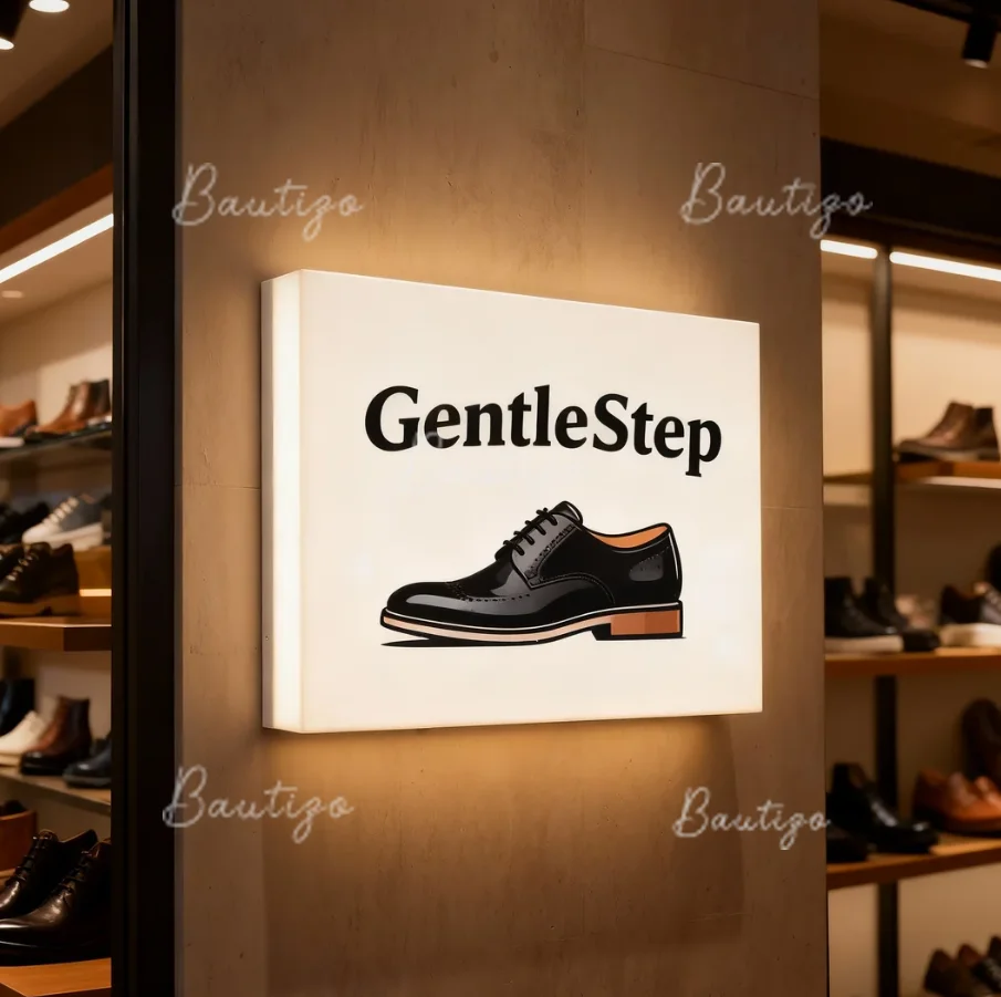 Custom Acrylic Neon Led Sign Box Logo Light Business Signboard Street Shop Signage GentleStep Personalized Door Entrance Logo