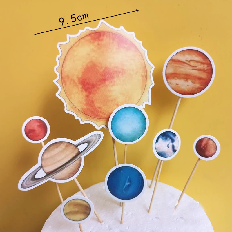 Decor Cake Topper Astronaut Space Boy Birthday Party Decorations UFO Kids Decor Cake Topper Dessert Baby Shower DIY Decor Part