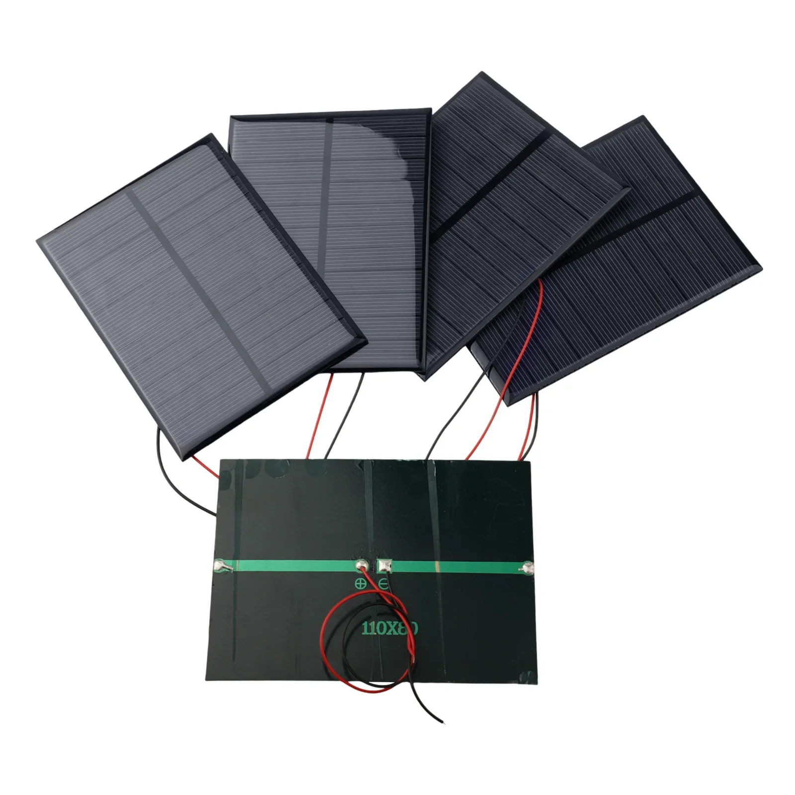 5PCS Solar Panels With 10cm Wire 5V 200mA Photovoltaic Solar Cells Kit 110x80mm Small Solar Panel Silicon Solar Cell
