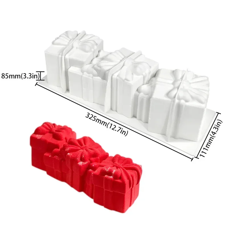 

Long Ribbon Gift Box Silicone Mold Handmade Soap Aroma Candle Cake Mousse Moulds