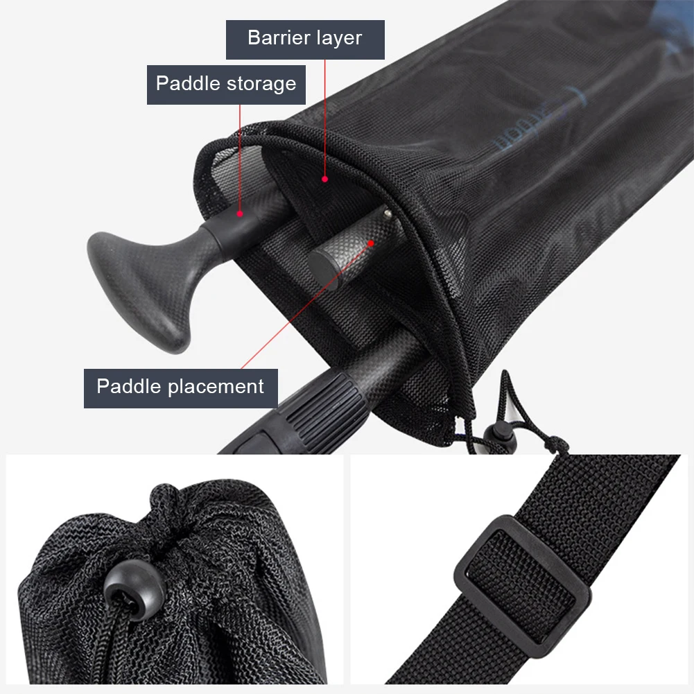 Borsa da Paddle per Kayak in rete con tracolla regolabile borsa per il trasporto e la conservazione della pagaia per Kayak Organizer per pagaie per