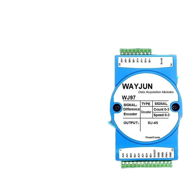 4-channel grating ruler magnetic grating ruler encoder 5MHz high-speed differential signal to ModbusTCP network module WJ97