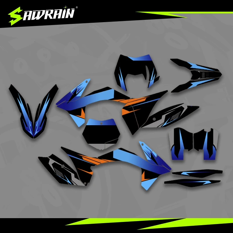 

Мотоциклетные графические фоны Sawrain, наборы наклеек для KTM EXC XCW SXF 11-12SXF 12-13EXC 011