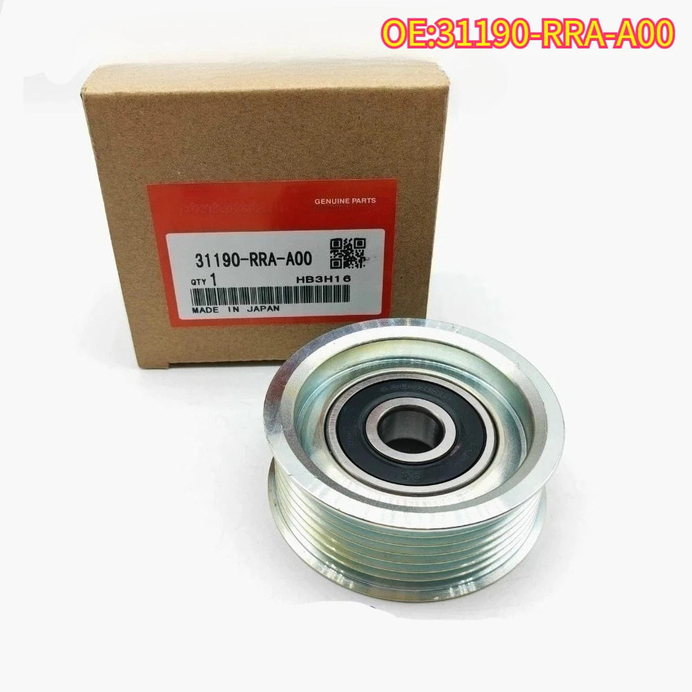 

High quality New For 31190-RRA-A00 BeltTensionPulley HONDA ACURA 2002-2011 Accord Civic Si TSX Drive Belt Tensioner Idler Pulley
