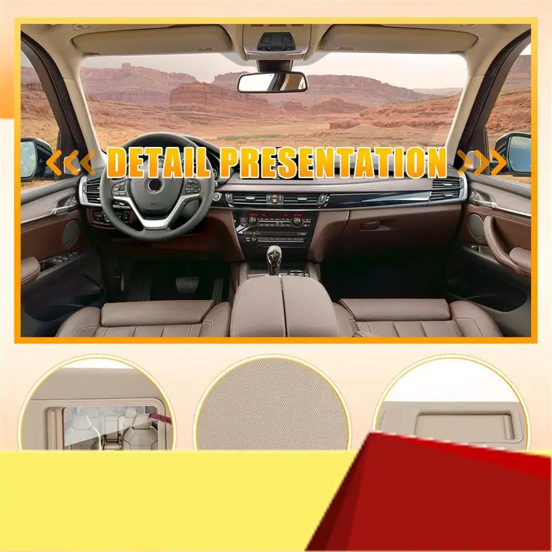 

Beige Car Front Sun Visors For BMW 3 SERIES E90 E91 X1 E84-M53K