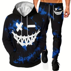 Devil's Face 3D Printed Sweatshirt Set Men's Fall/winter Casual Sweatshirt Jumper Men's Sportswear Set Fashion Men's Suit