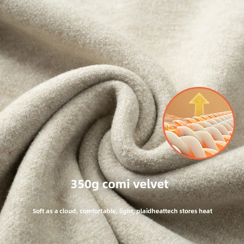 【Mirrordust】Men300gCotton Fleece نصف البريدي عالية الرقبة البلوز الخريف الشتاء سترة دافئة جديدة طويلة الأكمام تنوعا