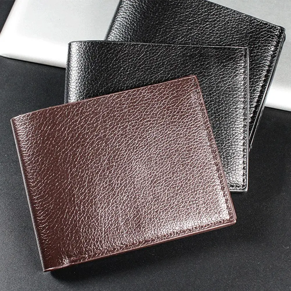 New Fashion Men's Wallet PU Leather Multifunctional Wallet Birthday Gift Walletsr Short Premium Father Men's Cowhide Produc W1Z7