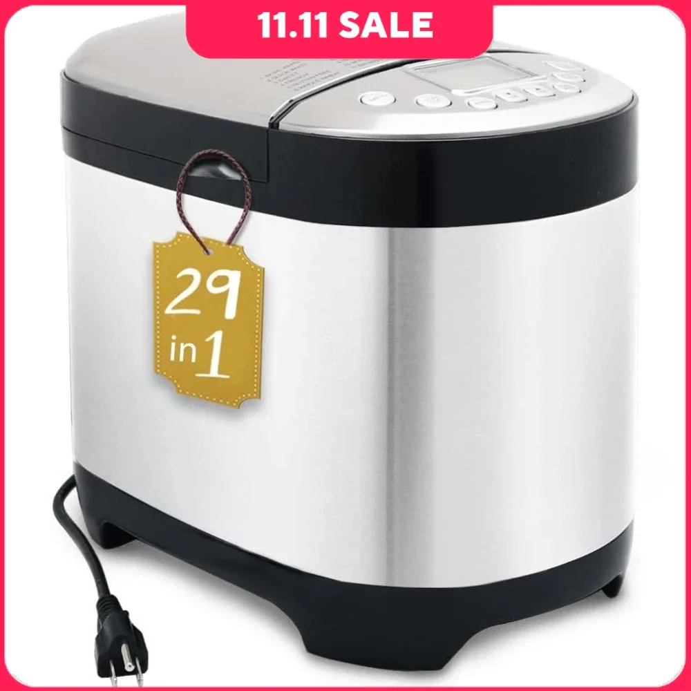 

Bread Maker With Recipes Whole Wheat, 29-in-1 smart 2LB 1.5LB 1LB Bread Maker With Homemade Cycle, Bread Maker