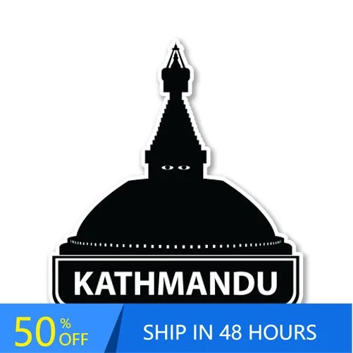 

Kathmandu Nepal Phone Trendy Camper Van Window Walls Laptop Waterproof Vinyl Decal Decoration Cute Vintage Cool Retro