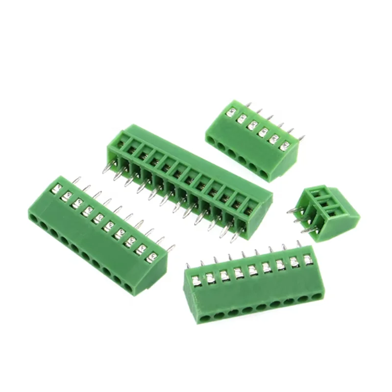 10PCS  KF128 Screw-type PCB Green Terminal Block Connector Plug 2P 3P 4P 5P 6P Pitch 2.54mm