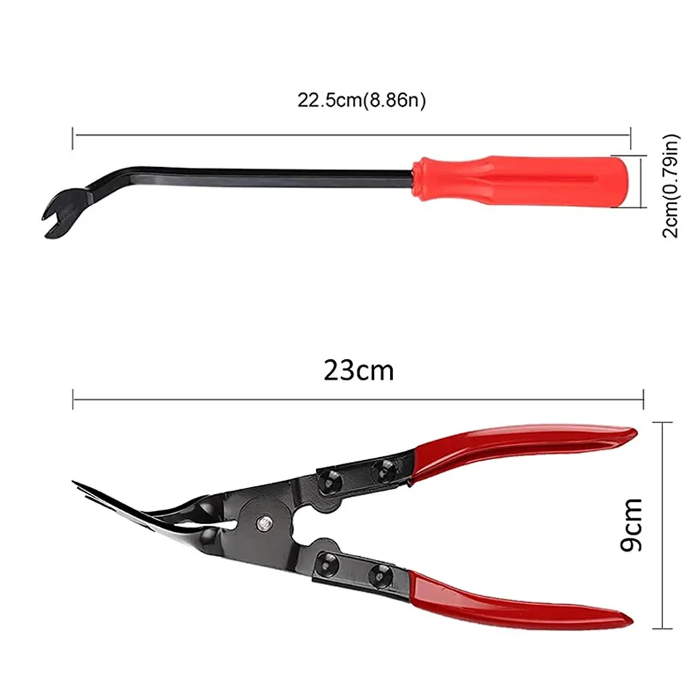 Car Dash Upholstery Nail Puller Fastener Jaw Screwdriver Set Clip Pliers Auto Door Dashboards Interior Removal Installation Tool