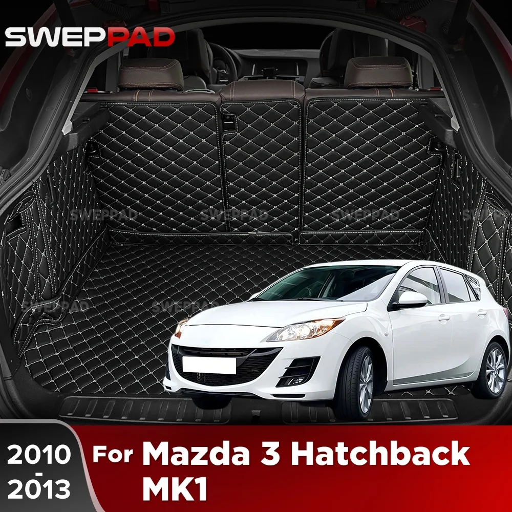 Cargo Liner For Mazda 3 Hatchback MK1 2010-2013 Car Trunk Mats Carpet With Backrest Protectors Cargo Mats Accessories Waterproof