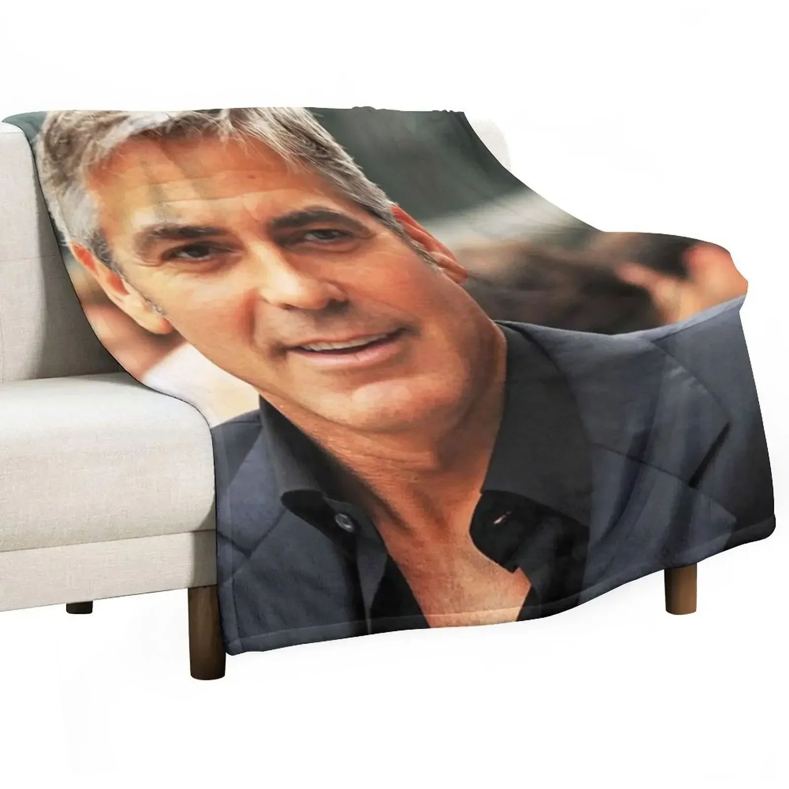 

George Clooney Photo Art Throw Blanket wednesday Tourist manga christmas decoration Blankets