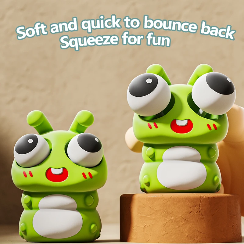 Brinquedos de apertar insetos de pequeno animal fofos Pressione esses insetos deliciosos e seus olhos pop-out perfeitos para relaxamento sensorial