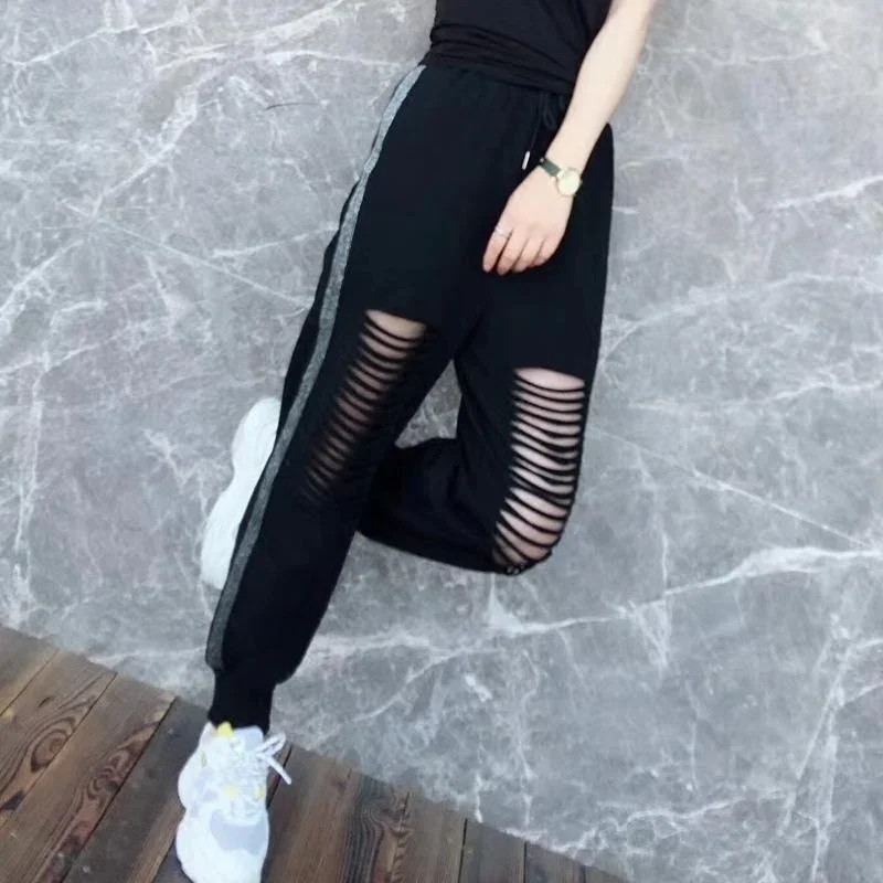 

Trousers for Women Jogging Women's Pants Drawstring Clothing Sports Stripe Fitness Sweatpants Joggers with Pockets Loose Baggy