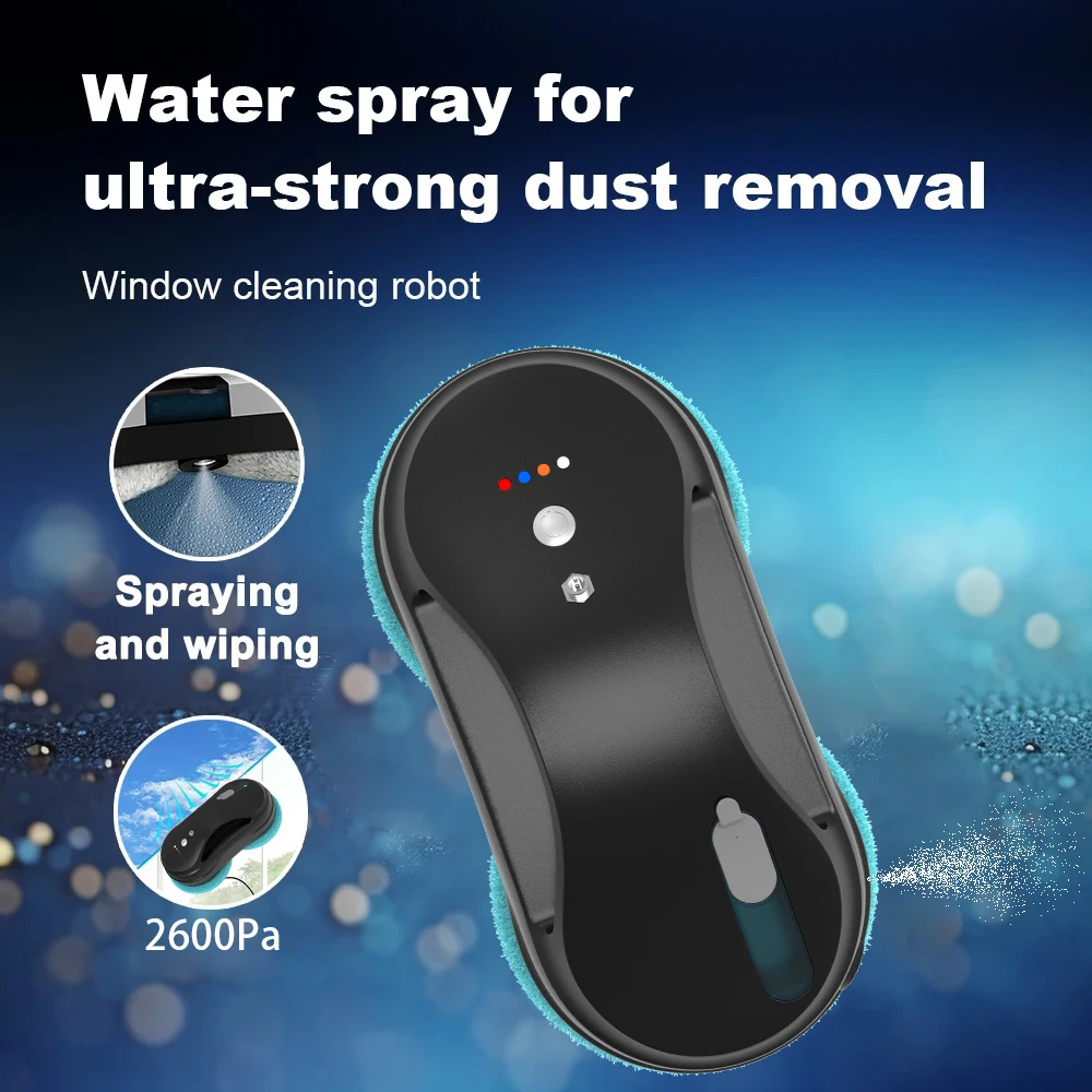 Purerobo W-R3S Window Cleaning Robot With Intelligent APP&Remote Control Automatic Water Spray Glass Clean Robot Vacuum Cleaner