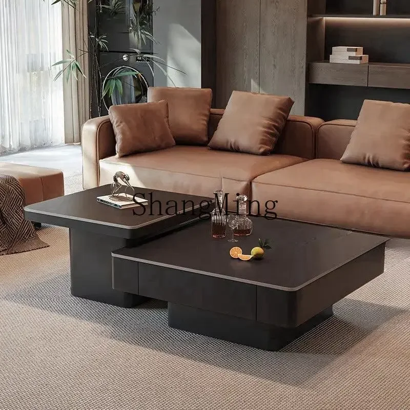 FG ضوء فاخر حديث راقي شقة صغيرة غرفة المعيشة طاولة القهوة المنزلية طاولة القهوة المربعة البسيطة #1