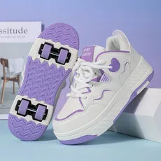 Buty na rolkach, buty do chodzenia z czterema kółkami, sportowe buty dla uczniów z kółkami, buty do chodzenia z kółkami, letnie wiosenne sneakersy dla dzieci.