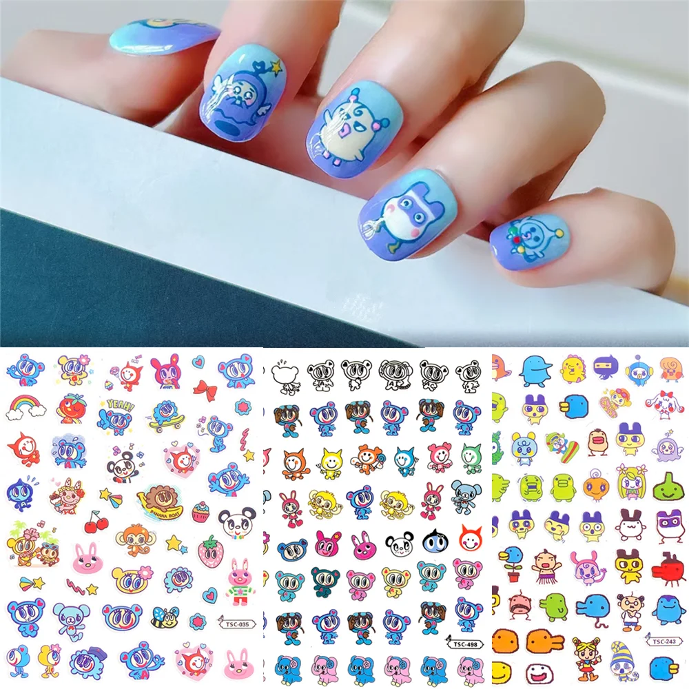 TSC-498 TSC-509 Cartoon Characters, Electronic Games, Pets Small animals in the forest DIY 3D Back glue Nail Art Stickers