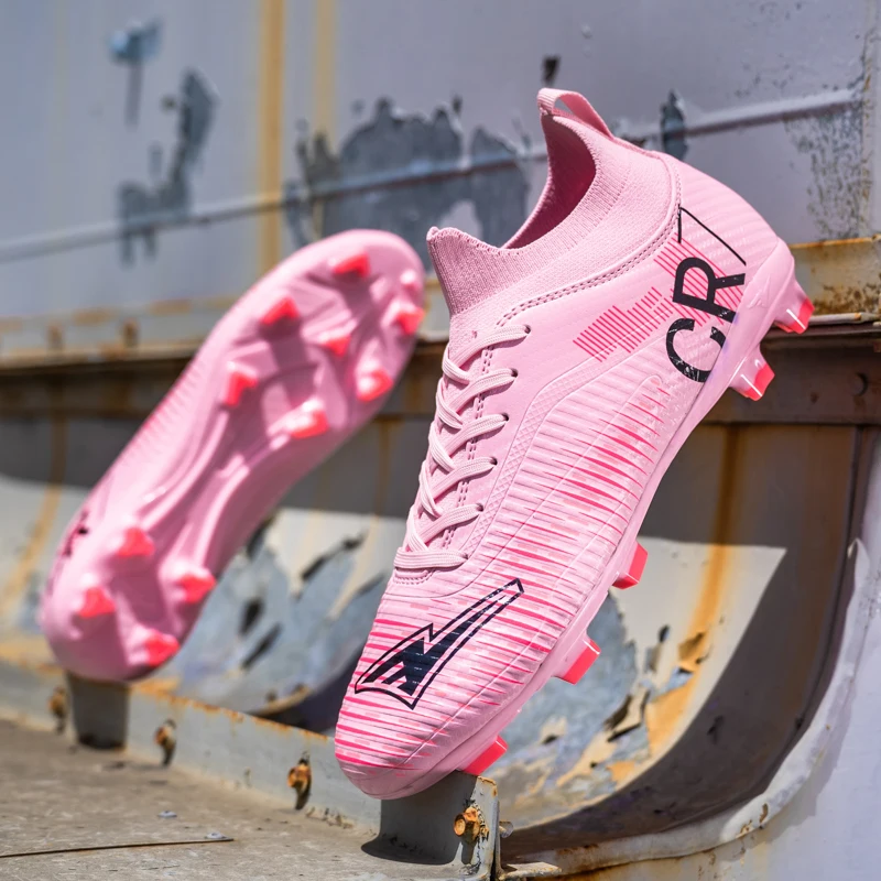 

Мужские футбольные бутсы с высоким берцем на газоне, уличные футбольные бутсы для дома, кроссовки TF, тренировочные спортивные бутсы для молодежи, размеры 34-46