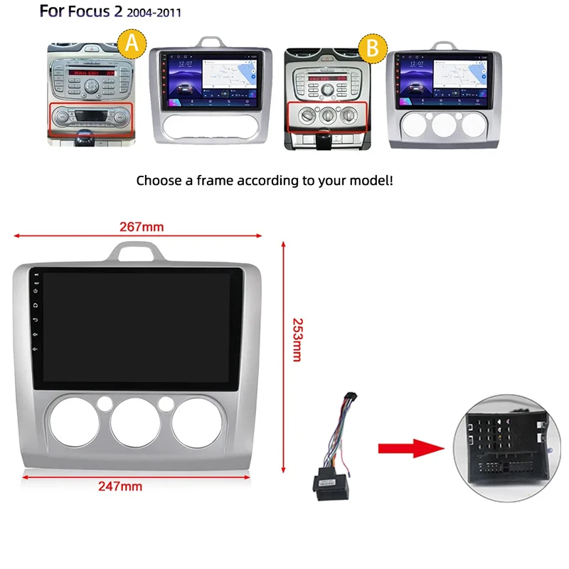 Android For Ford Focus 2 3 Mk2 Mk3 2004 2005 - 2011 Car Player Auto Radio Multimedia GPS Navigation NO 2din DVD Screen Carplay