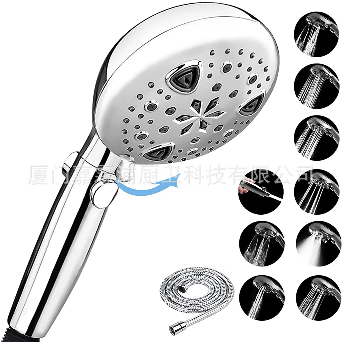 

American Nine-function Handheld Pressurized Shower Household Pause Button Removable Handle with Filter Spray Gun Water
