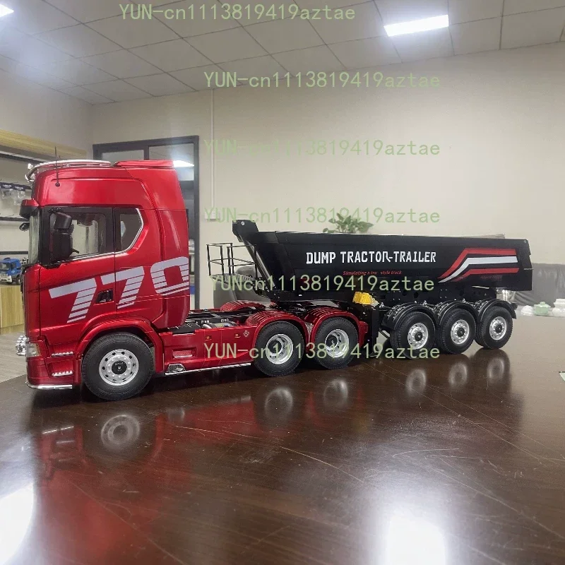 1/18 1509 Rc Semi Dump Trailer Electric Lifting For Rc Tractor Truck 1501pro Tail Light Support Leg No Sound System Model