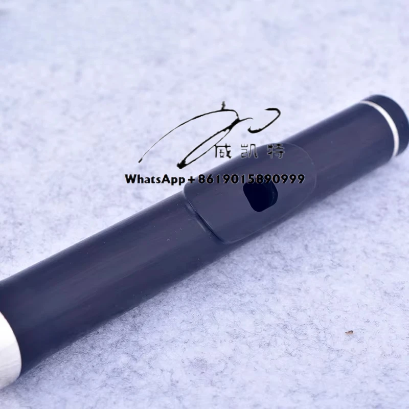 17 Holes Ebony/Grenadilla Flute Open Hole Silver Plated E Key Grenadilla Wood Professional Flute MFL-201