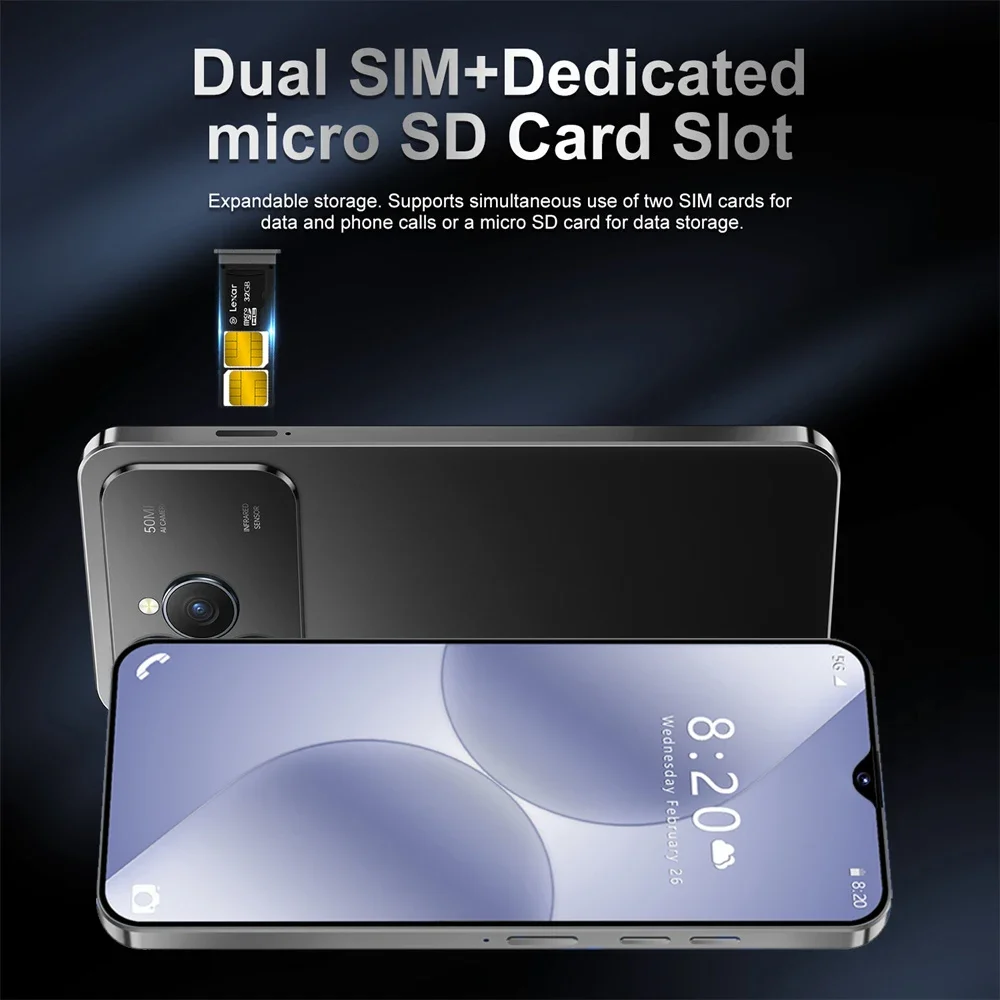 بطارية I17 Pro Max 8000Mah أصلية مطورة ببطاقة مزدوجة 5G أندرويد 15 الإصدار العالمي 22 جيجابايت + 2 تيرا بايت وظيفة التعرف على الوجه