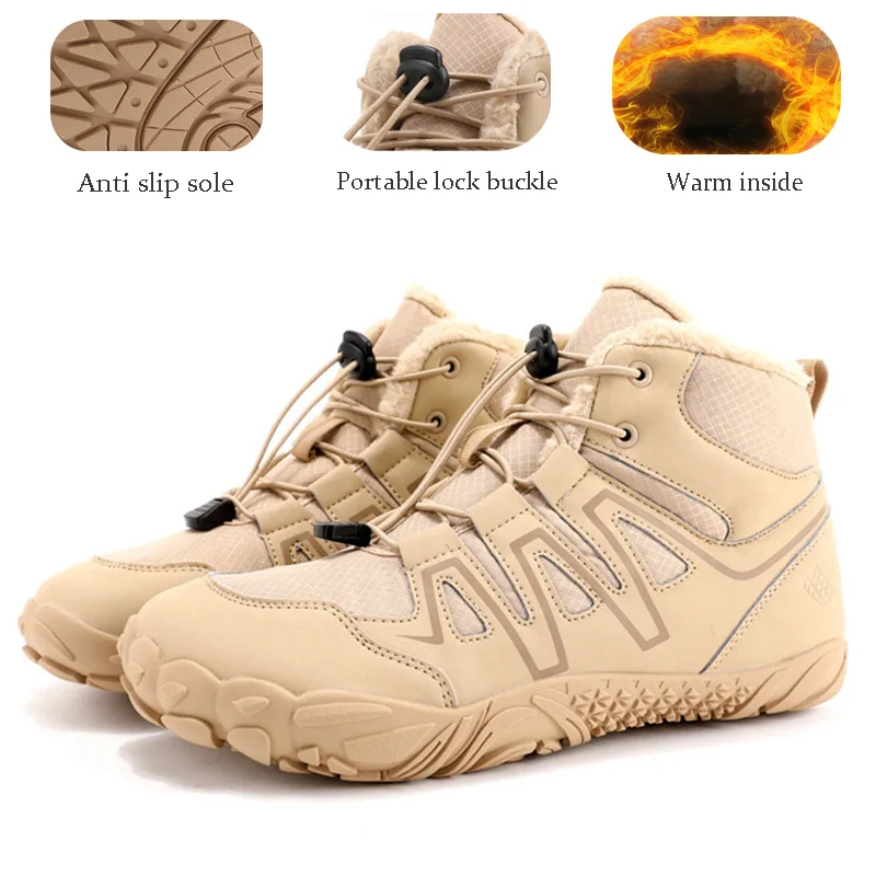 

Winter Barefoot Athletic Shoes Wide Toe Shoes Men Women Sports High Top Snow Boots Outdoor Hiking Boots Sneakers With Footwear