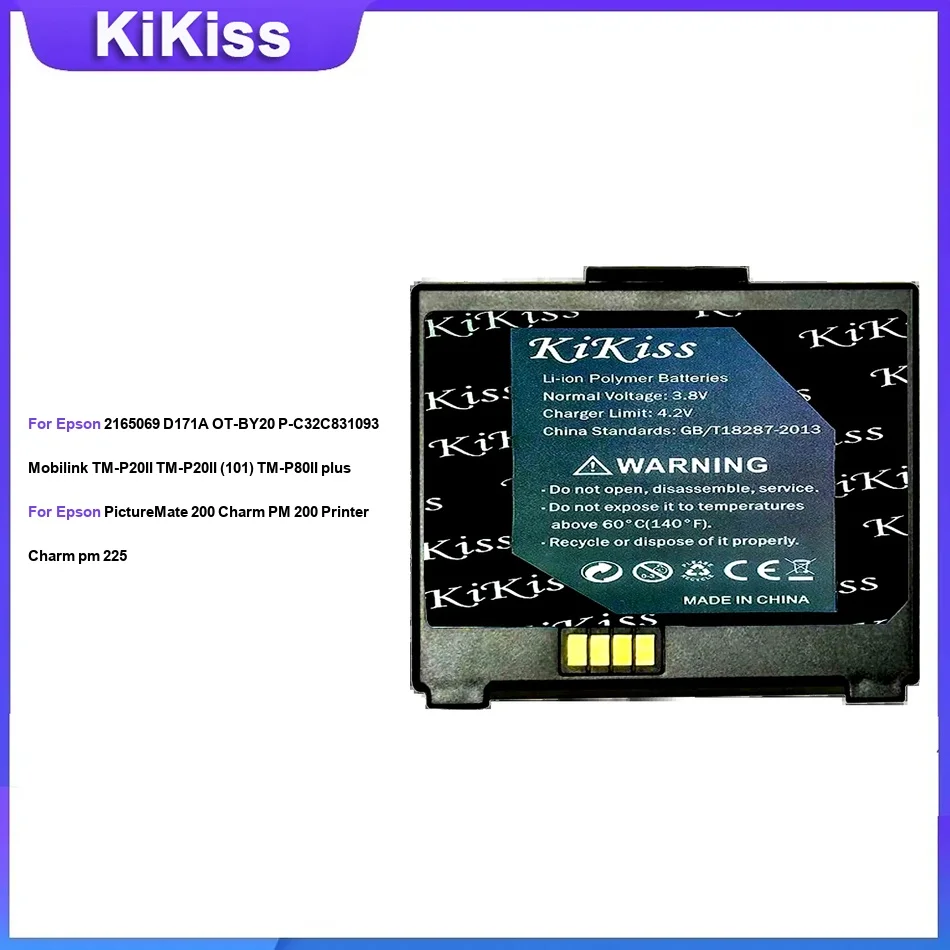 

Battery For Epson 2165069 D171A OT-BY20 P-C32C831093 Picturemate 200 Charm PM Printer Pm 225 D121AC12C831082