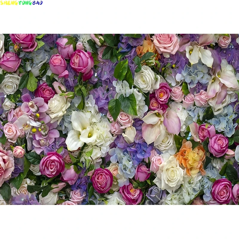 Wedding Photo Wall Background Rose Flower Newborn Baby Birthday Party Portrait Photography Backdrop For Photo Studio 210410HKW-6