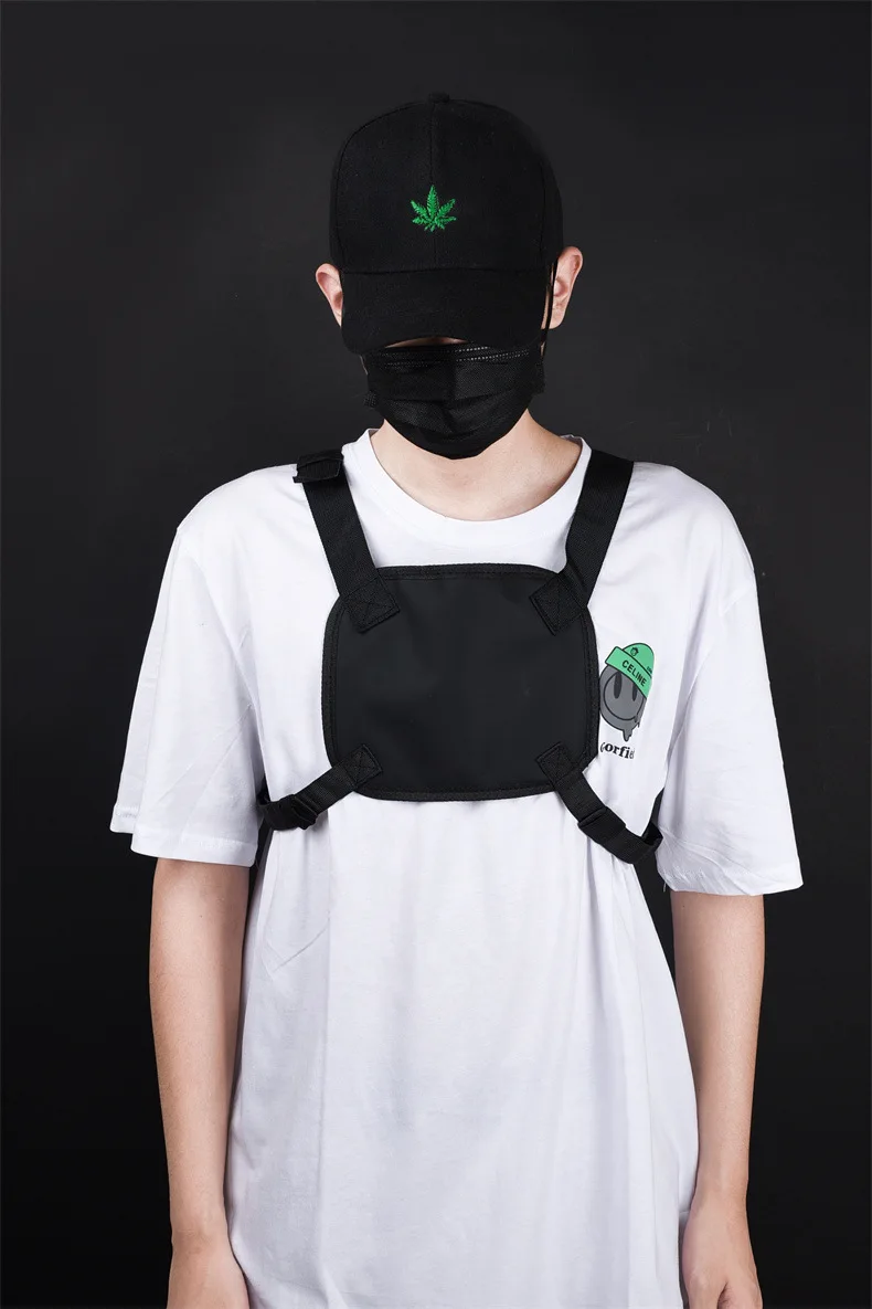 2023 Hip Hop Streetwear Chest Rig Bag With Pendant High Quality Oxford Unisex Sports  Vest Multifunction Chest Bags Waist Packs