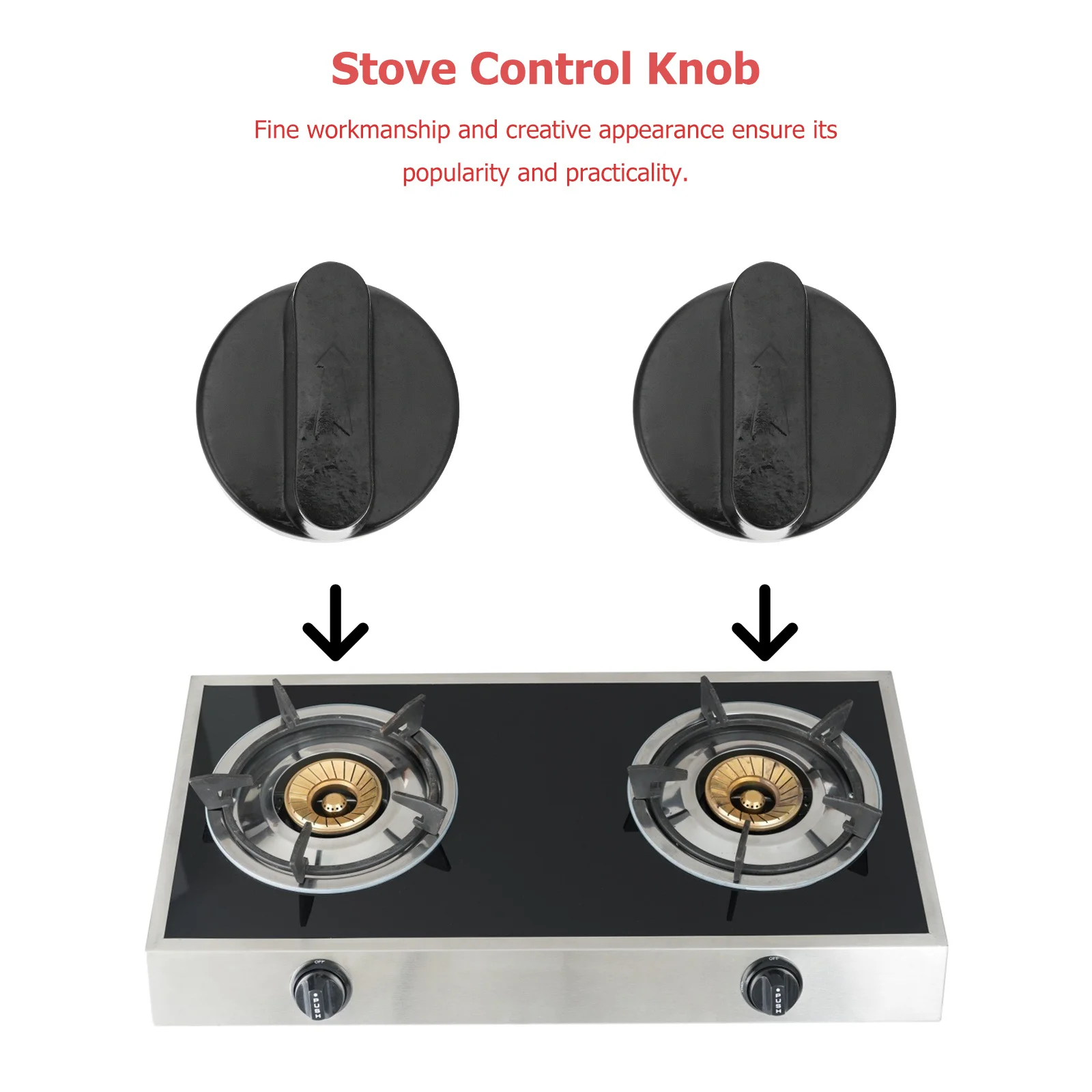 

10Pcs Gas Stove Onoff Knobs Trustworthy Tool Long Service Life Stylish Appearance Perfect Replacement Stove Knob