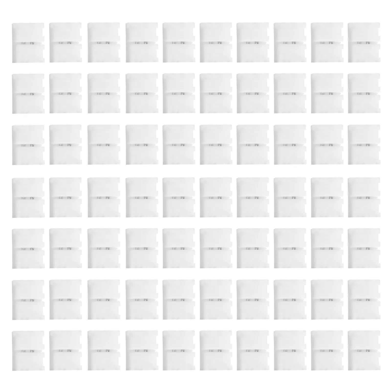 100Pcs Solderless LED Light Strip Connectors Snap Down Type for 8Mm Flexible LED Strips No Soldering Required Heat Resistant