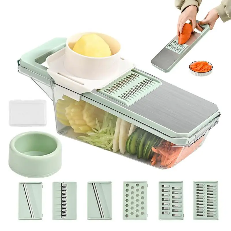 Vegetable Chopper Multifunctional Onion Chopper Food Grate Vegetable Slicer Dicer Cut With Container Kitchen Accessories