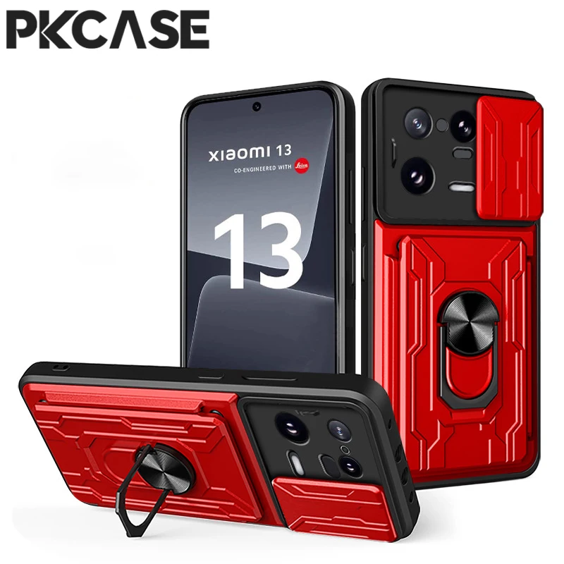 

PKCASE Shockproof Case For Xiaomi POCO M3 X4 Magnetic Ring Holder Cover For Redmi Note 10 9 Pro Max 10S 9S 9T
