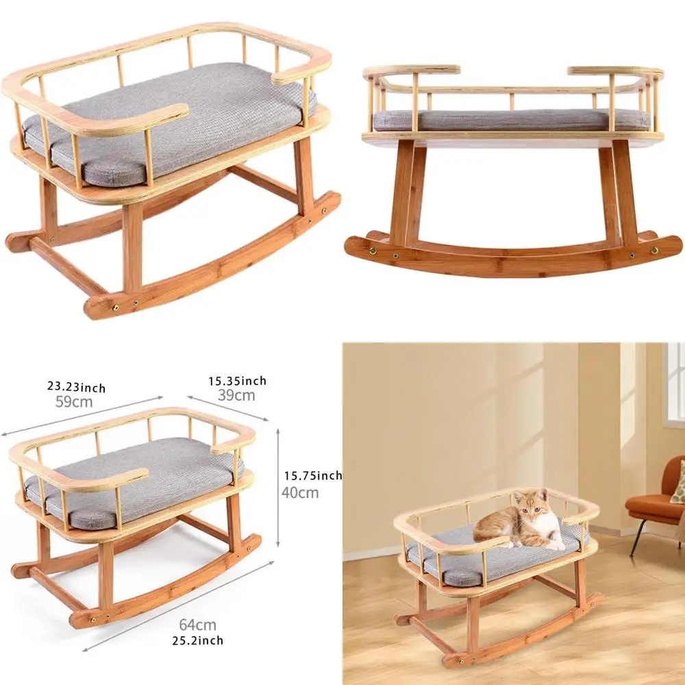 

Приподнятая кровать для кошки в пляжном стиле с гамаком для удобного летнего постельного белья Kitty